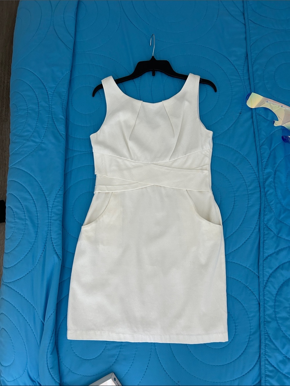 Teeze Me White Sleeveless Sheath Dress